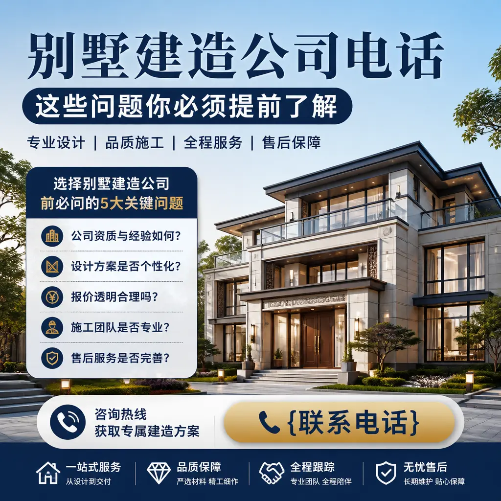 安龙别墅建造公司电话,这些问题你必须提前了解
